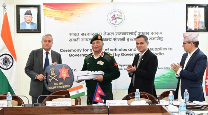 भारतद्वारा निर्वाचनसम्बन्धी सहयोगको तेस्रो खेप हस्तान्तरण